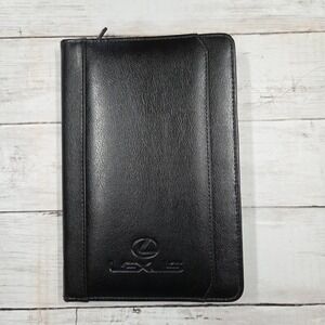 Lexus Portfolio Black Zippered Padfolio 0400-06 Calculator Notepad